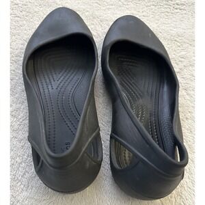 Crocs Women's Sz 9 Kadee Ballet Flats Black Slip Resistant Slip On Shoes